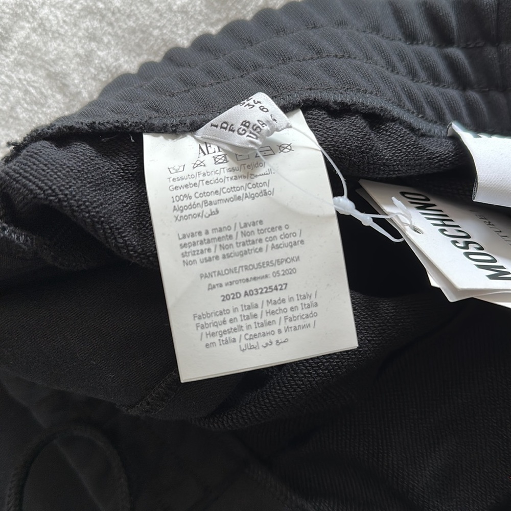 MOSCHINO Couture track shorts black size Small US 4 NEW WITH TAGS - Picture 7 of 7